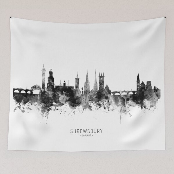 Item preview, Shrewsbury England Skyline designed and sold by ArtPrints.