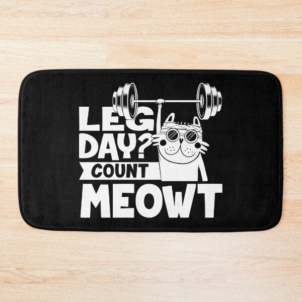 Item preview, Leg Day? Count Meowt Funny Gym Cat Pun designed and sold by Delightfully Cynical.