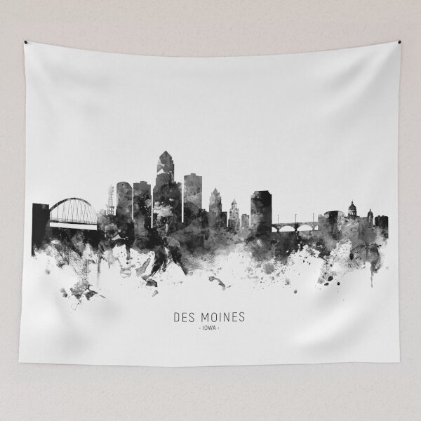 Item preview, Des Moines Iowa Skyline designed and sold by ArtPrints.