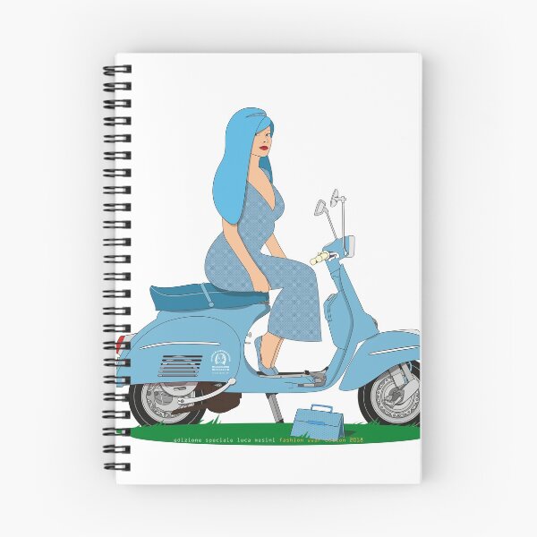 Item preview, Celeste motorcyclist Italian Vintage Pop designed and sold by Luca Mesini.