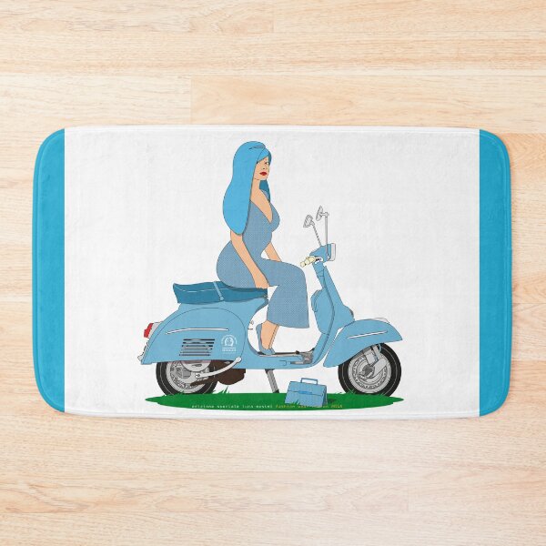 Item preview, Celeste motorcyclist Italian Vintage Pop designed and sold by Luca Mesini.