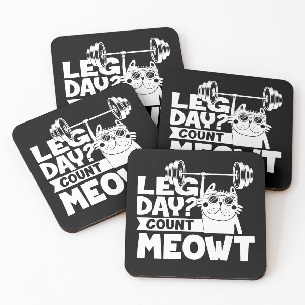 Item preview, Leg Day? Count Meowt Funny Gym Cat Pun designed and sold by Delightfully Cynical.