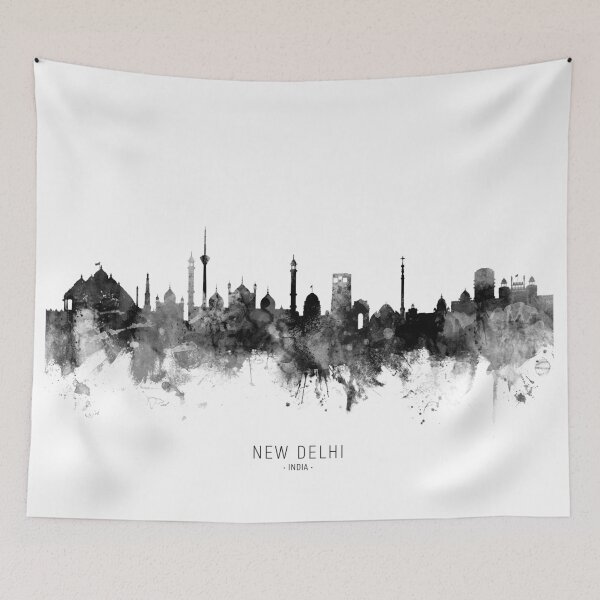 Item preview, New Delhi India Skyline designed and sold by ArtPrints.