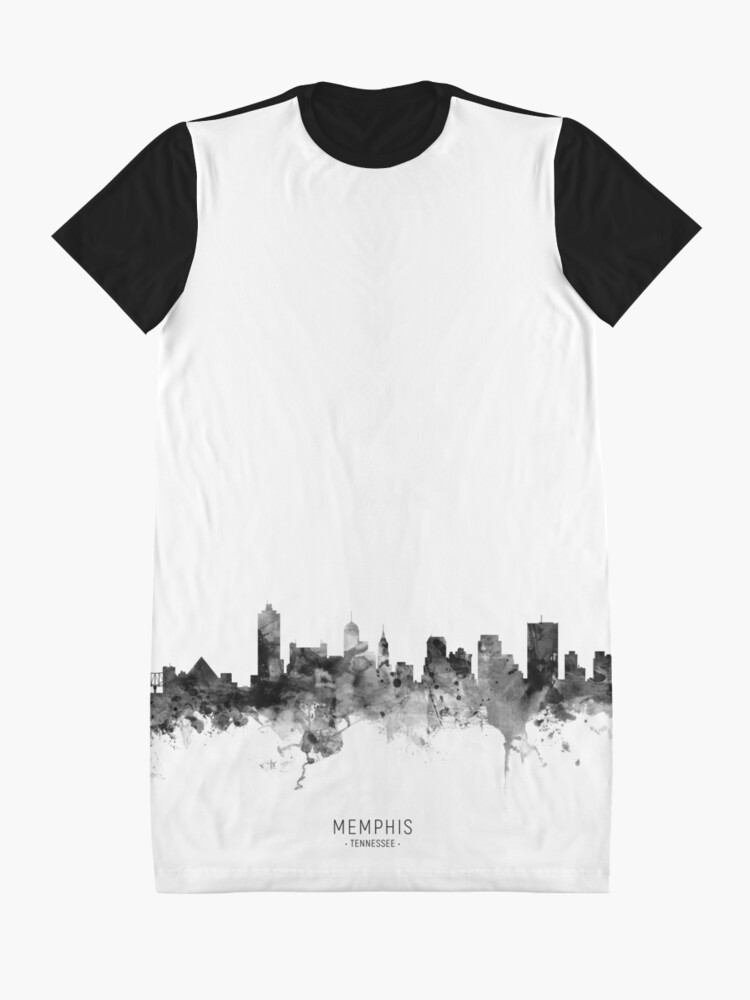 Alternate view of Memphis Tennessee Skyline Graphic T-Shirt Dress