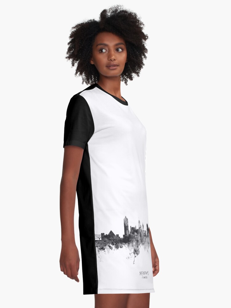 Alternate view of Memphis Tennessee Skyline Graphic T-Shirt Dress