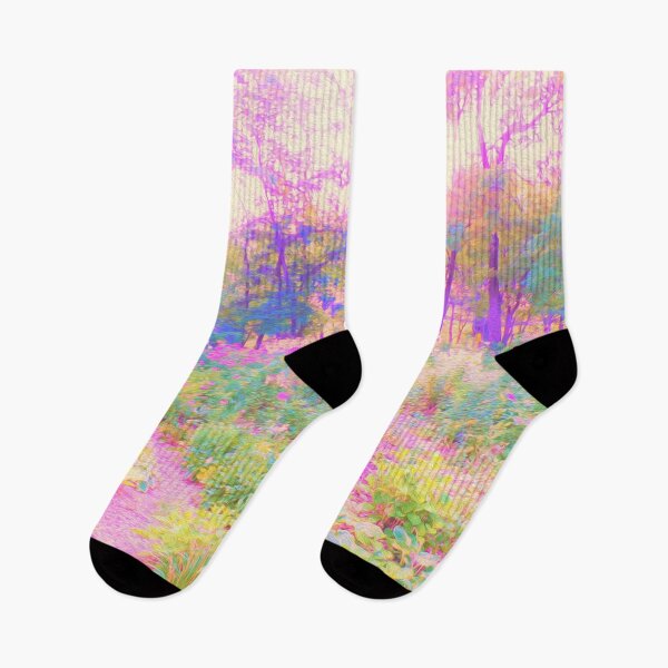 Item preview, Illuminated Pink and Coral Impressionistic Landscape designed and sold by myrubiogarden.