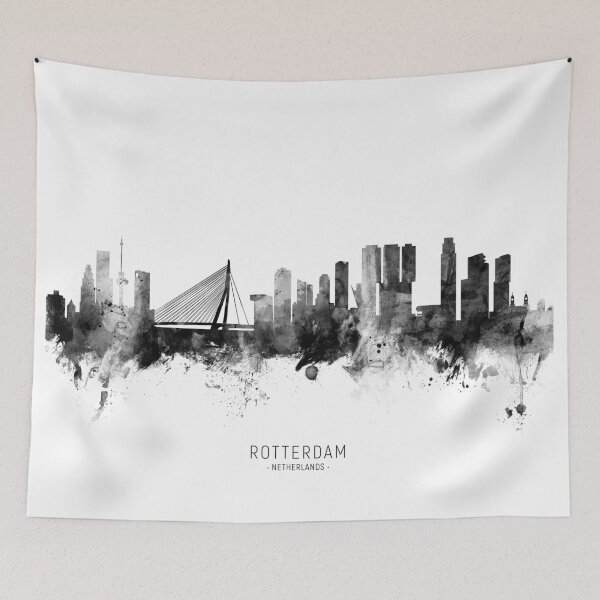 Item preview, Rotterdam The Netherlands Skyline designed and sold by ArtPrints.