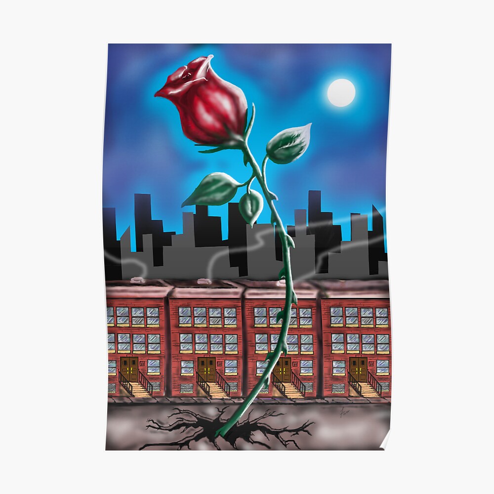 ""A Rose In Spanish Harlem"" Poster by FarrArt Redbubble