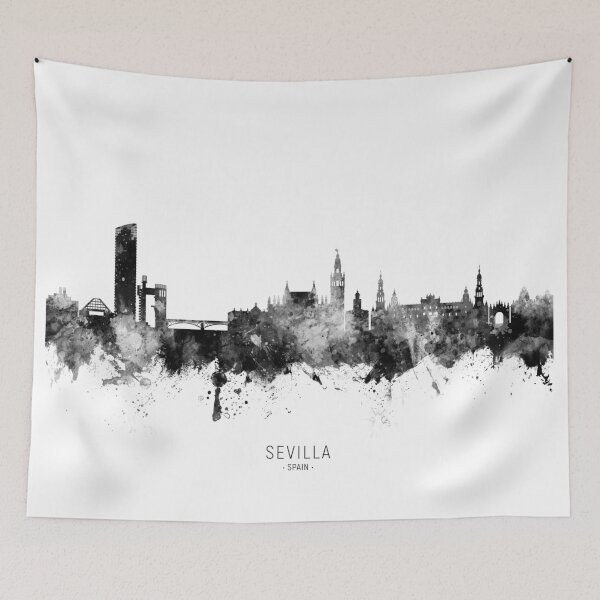 Item preview, Sevilla Spain Skyline designed and sold by ArtPrints.