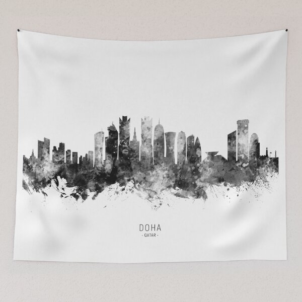 Item preview, Doha Qatar Skyline designed and sold by ArtPrints.