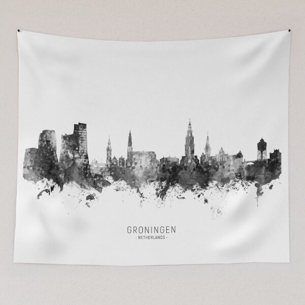 Item preview, Groningen The Netherlands Skyline designed and sold by ArtPrints.