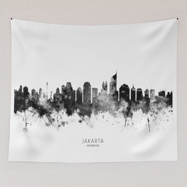 Item preview, Jakarta Skyline Indonesia designed and sold by ArtPrints.