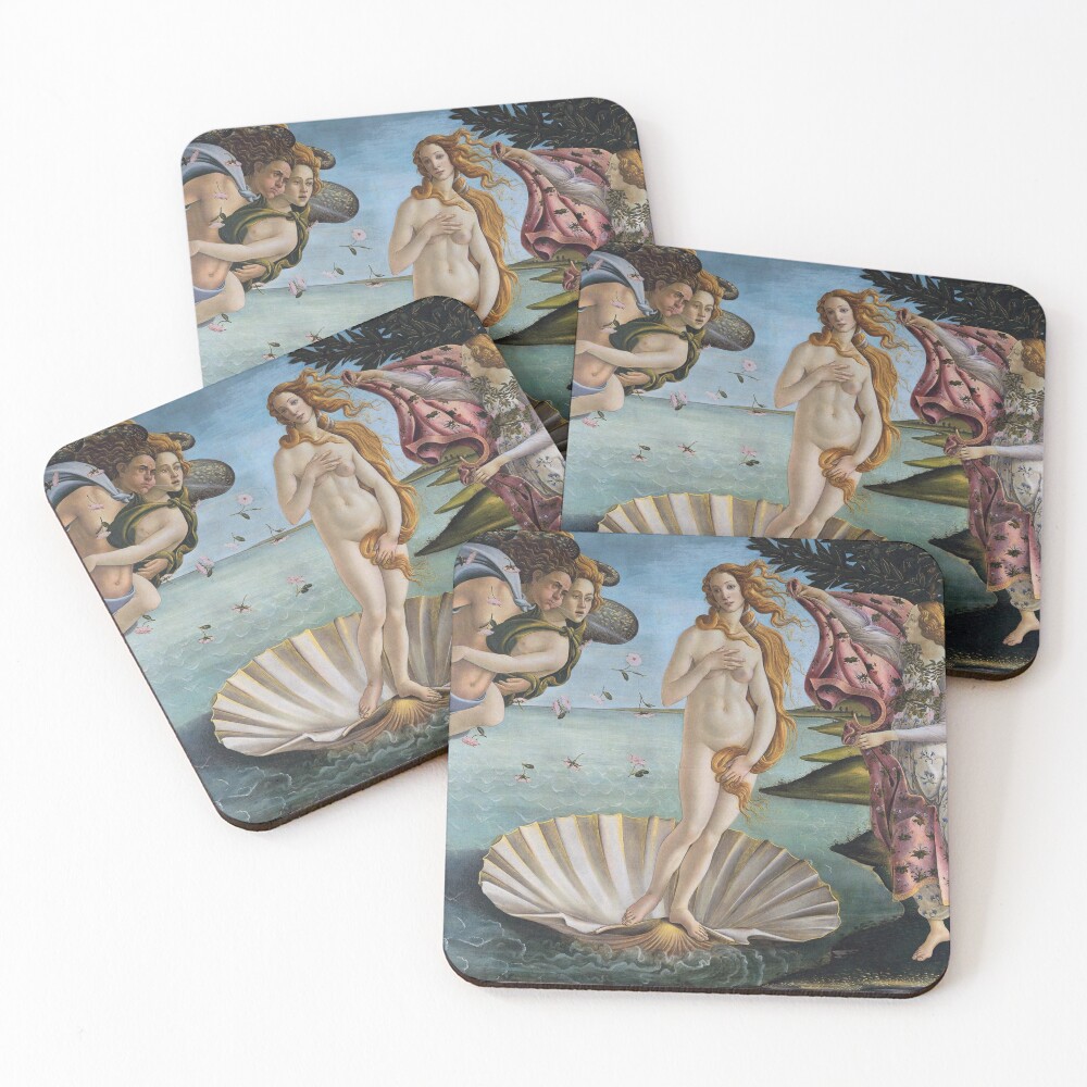 Sandro Botticelli - The Birth of Venus - mythological painting Coasters (Set of 4)