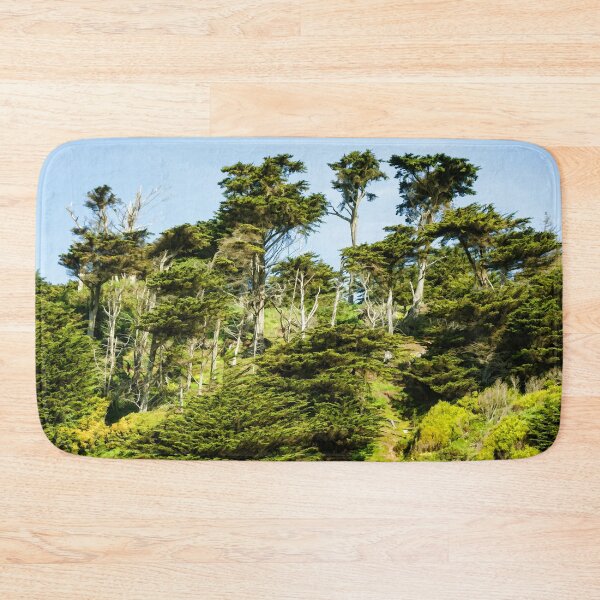 Item preview, San Francisco Colorful Spring - Verdant Green Hillside with Pines designed and sold by Georgia Mizuleva.