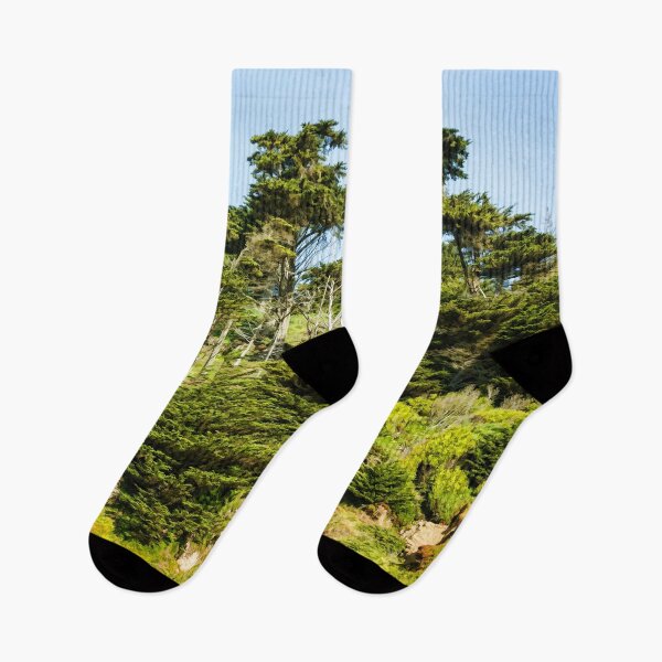 Item preview, San Francisco Colorful Spring - Verdant Green Hillside with Pines designed and sold by Georgia Mizuleva.