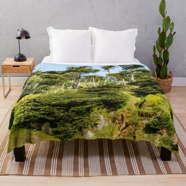 Item preview, San Francisco Colorful Spring - Verdant Green Hillside with Pines designed and sold by Georgia Mizuleva.