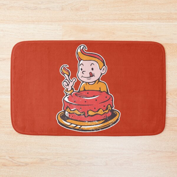 Item preview, cute boy is eating cake designed and sold by DerSenat.