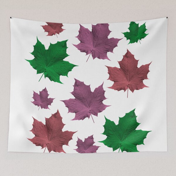 Item preview, decorative leaves colored purple variant designed and sold by CREATINERY.