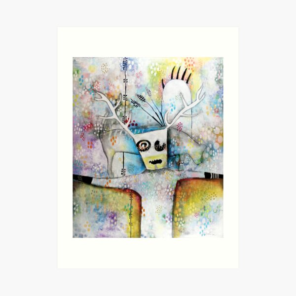 Shaman with Bear Paw Art Print