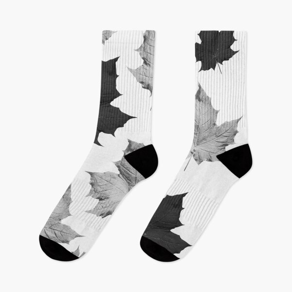 Item preview, black white decorative leaves designed and sold by CREATINERY.