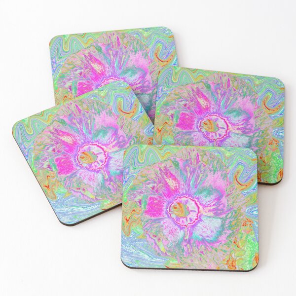 Item preview, Psychedelic Hot Pink and Ultra-Violet Hibiscus designed and sold by myrubiogarden.