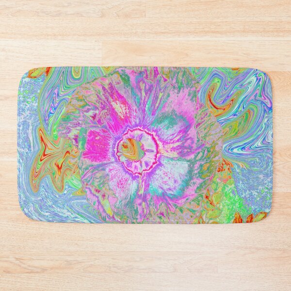 Item preview, Psychedelic Hot Pink and Ultra-Violet Hibiscus designed and sold by myrubiogarden.