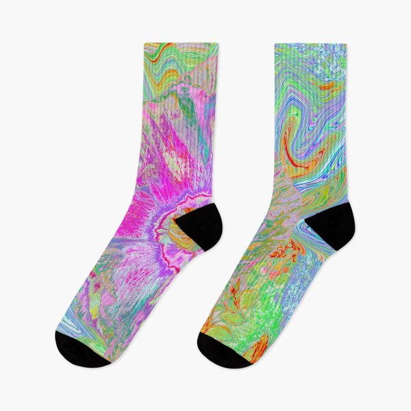 Item preview, Psychedelic Hot Pink and Ultra-Violet Hibiscus designed and sold by myrubiogarden.