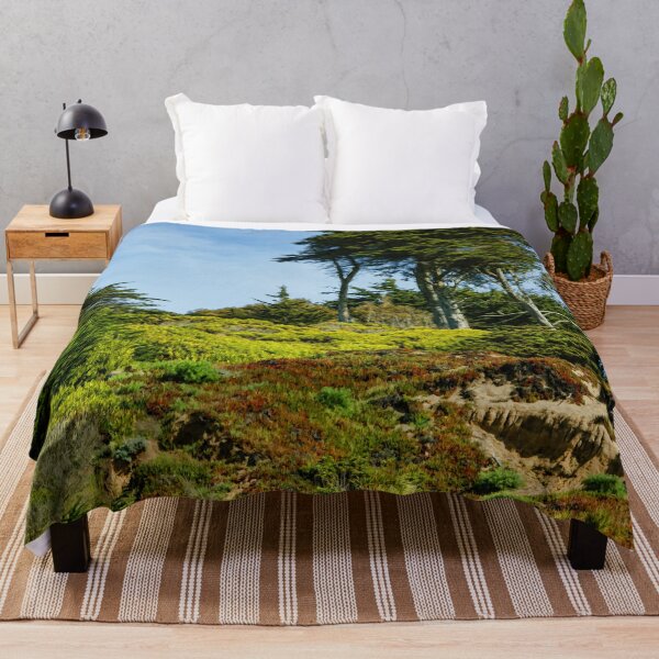 Item preview, San Francisco Colorful Spring - Blooming Hillside con pinos designed and sold by Georgia Mizuleva.