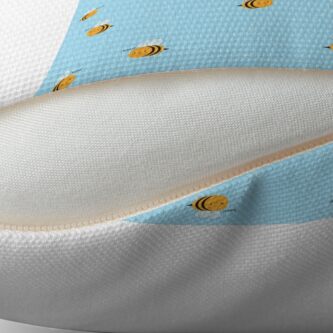 Alternate view of Kawaii Buzzy Bumble Bees Throw Pillow