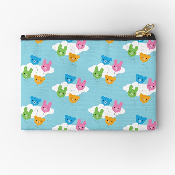 Kawaii Animal Balloons Pattern Zipper Pouch