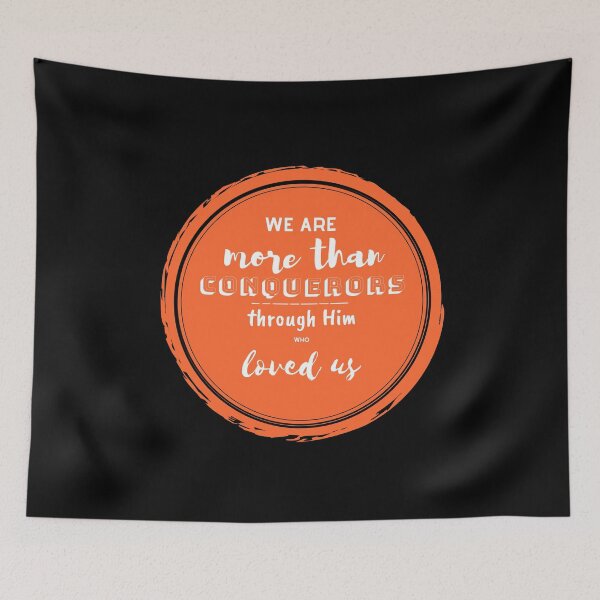 Item preview, Christian quote more than conquerors designed and sold by pureheartvision.
