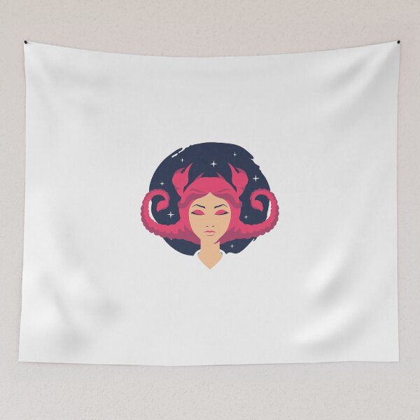 Item preview, Hairy Girl with Cosmic Background Art designed and sold by TextyQuotes.