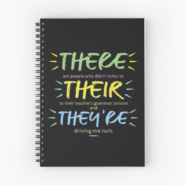 Item preview, There Their They're Funny English Grammar Learning Quotes Chalk Style  designed and sold by alenaz.