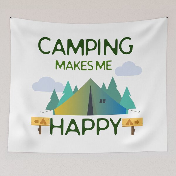 Item preview, Camping Lovers - Camping Makes Me Happy Design designed and sold by MclaughlinGifts.