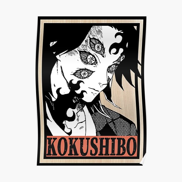 Poster Kokushibo Haute Lune Un Demon Slayer Par Triskova Redbubble