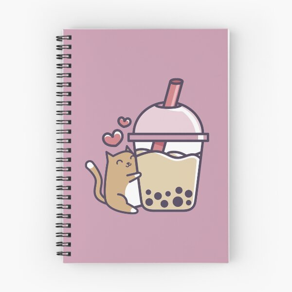Item preview, Bubble Tea - Cute Kawaii Cat Hugging Boba Drink designed and sold by BobaTeaMe.