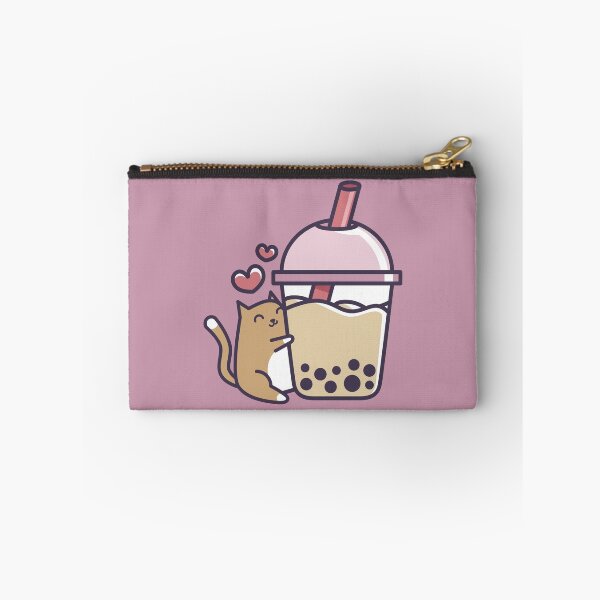 Item preview, Bubble Tea - Cute Kawaii Cat Hugging Boba Drink designed and sold by BobaTeaMe.