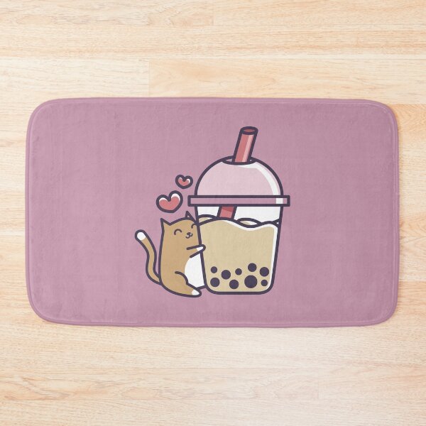 Item preview, Bubble Tea - Cute Kawaii Cat Hugging Boba Drink designed and sold by BobaTeaMe.