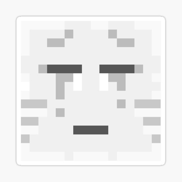 Minecraft Ghast Face Sticker By Pluuboss Redbubble