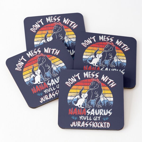 Item preview, Nanasaurus Jurasskicked T-rex Vintage Throwback Dinosaur Womens  designed and sold by Dolphin Graphic.