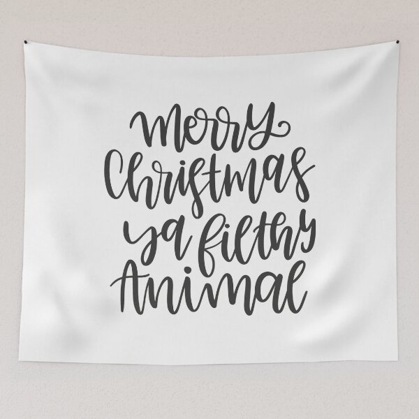Item preview, Merry Christmas Ya Filthy Animal v2 designed and sold by Jessica Cushen.