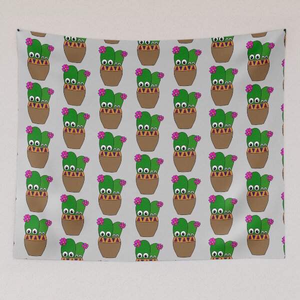 Item preview, Cute Cactus Design #257: Adorable Cacti With Flowers In Jar designed and sold by DreamCactus.