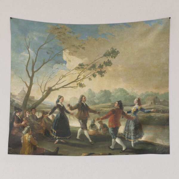 Item preview, Vintage painting of dancing people by Francisco de Goya  designed and sold by Vintage Designs +.