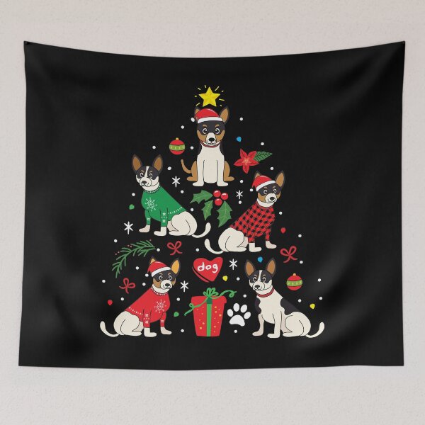 Item preview, Rat Terrier Christmas Ornament Tree designed and sold by rafaeltto.