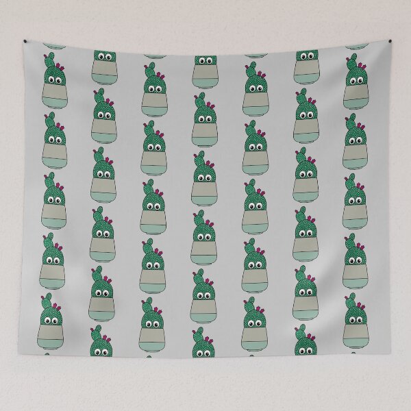 Item preview, Cute Cactus Design #275: Cactus With Pretty Flowers designed and sold by DreamCactus.