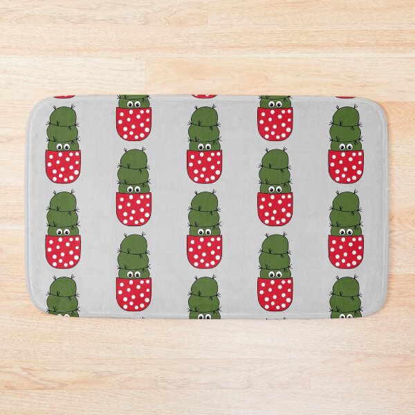 Item preview, Cute Cactus Design #277: Chunky Cactus In Polka Dotted Pot designed and sold by DreamCactus.