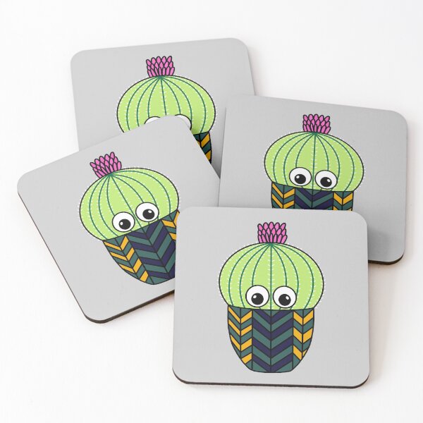 Artikelvorschau, Cute Cactus Design #278: Cute Barrel Cactus In Patterned Pot entworfen und verkauft von DreamCactus.