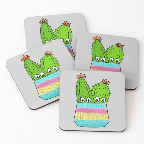 Item preview, Cute Cactus Design #280: Cute Cacti In Spray Painted Pot designed and sold by DreamCactus.