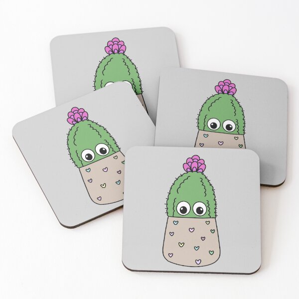 Item preview, Cute Cactus Design #281: Cute Cactus In Dainty Heart Pot designed and sold by DreamCactus.