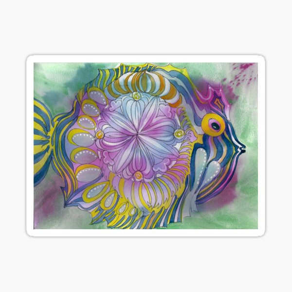 Purple fish Sticker